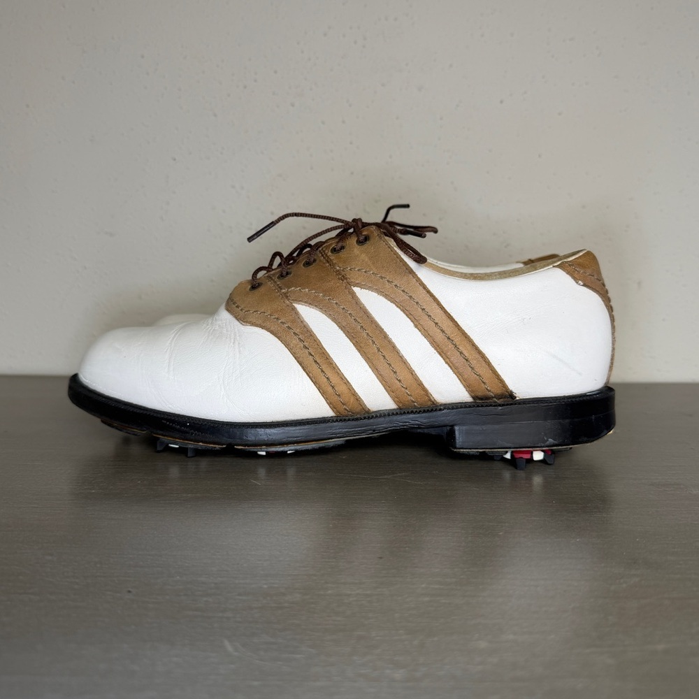 adidas White and Tan Men's Oxfords - Picture 2 of 11